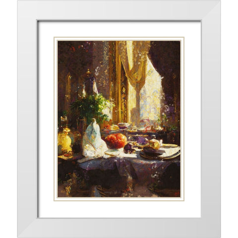 Abundance I White Modern Wood Framed Art Print with Double Matting by Wiley, Marta
