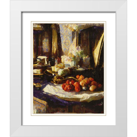 Abundance II White Modern Wood Framed Art Print with Double Matting by Wiley, Marta