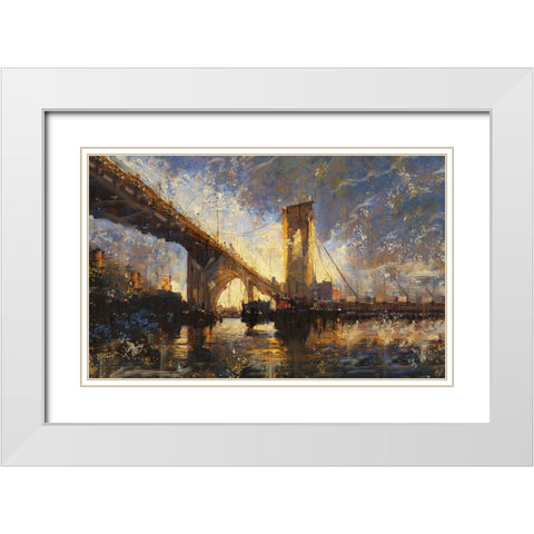 Brooklyn Bride Horizontal II White Modern Wood Framed Art Print with Double Matting by Wiley, Marta
