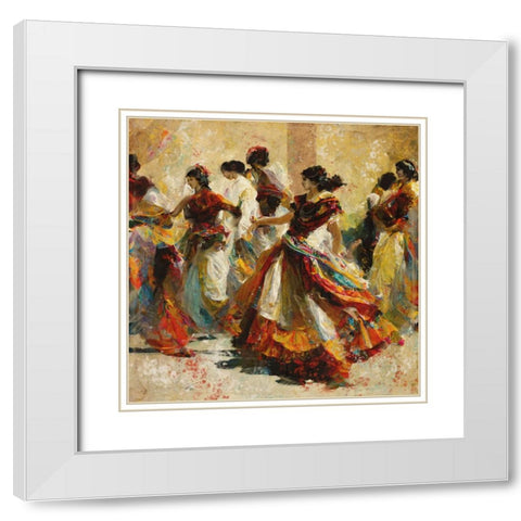 Veracruz III White Modern Wood Framed Art Print with Double Matting by Wiley, Marta