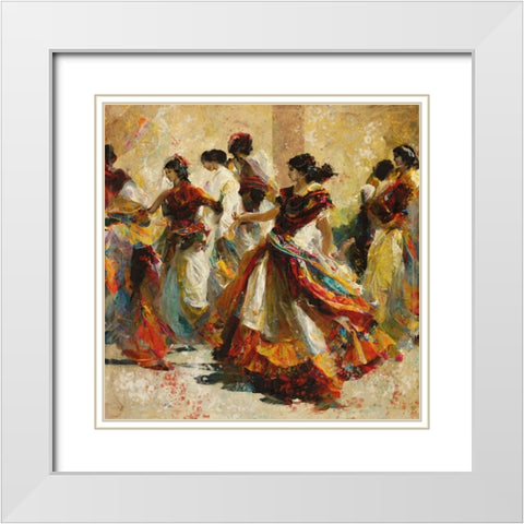 Veracruz III White Modern Wood Framed Art Print with Double Matting by Wiley, Marta