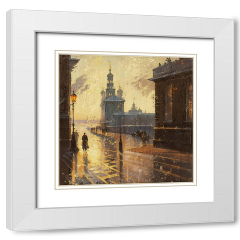 Romantic Russia II White Modern Wood Framed Art Print with Double Matting by Wiley, Marta
