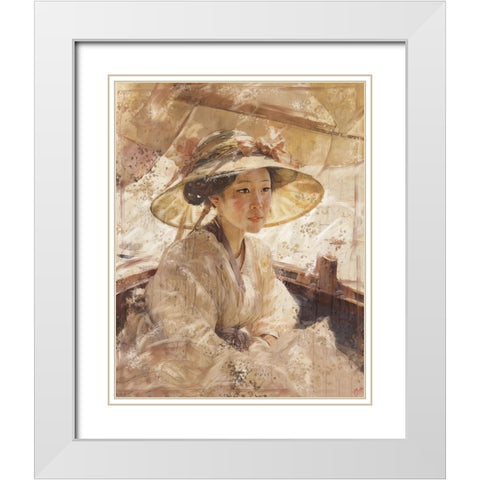 Japanese Beauty I White Modern Wood Framed Art Print with Double Matting by Wiley, Marta