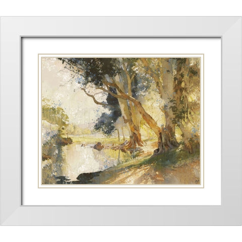 Scottland Watercolor II White Modern Wood Framed Art Print with Double Matting by Wiley, Marta
