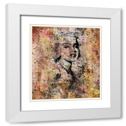 Marilyn Monroe II White Modern Wood Framed Art Print with Double Matting by Wiley, Marta
