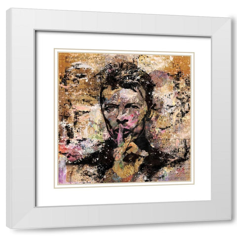 David Bowie II White Modern Wood Framed Art Print with Double Matting by Wiley, Marta