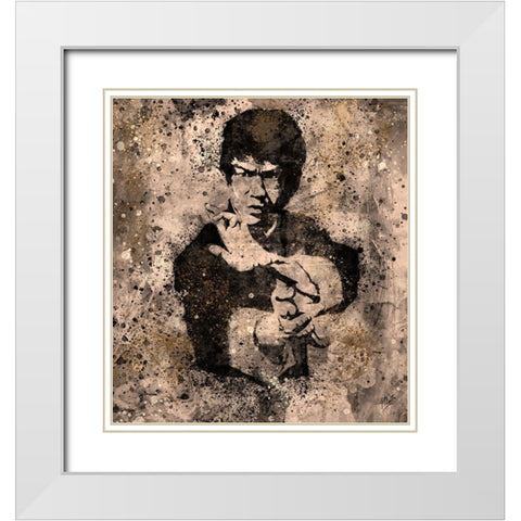 Bruce Lee IIII White Modern Wood Framed Art Print with Double Matting by Wiley, Marta