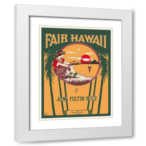 Fair Hawaii White Modern Wood Framed Art Print with Double Matting by Morgan