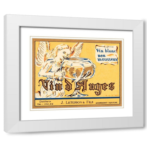 Vin dAnges White Modern Wood Framed Art Print with Double Matting by Retrolabel