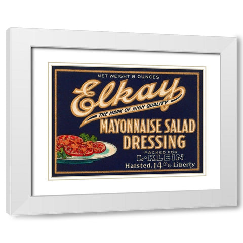 Elkay Mayonnaise Salad Dressing White Modern Wood Framed Art Print with Double Matting by Retrolabel