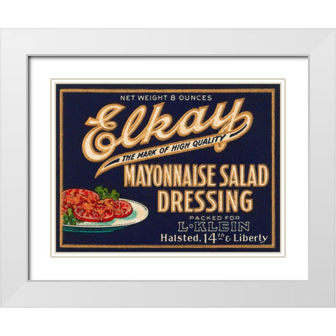 Elkay Mayonnaise Salad Dressing White Modern Wood Framed Art Print with Double Matting by Retrolabel