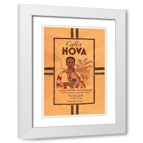 Cafes Hova White Modern Wood Framed Art Print with Double Matting by Retrolabel