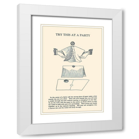 Try This at a Party White Modern Wood Framed Art Print with Double Matting by Retromagic