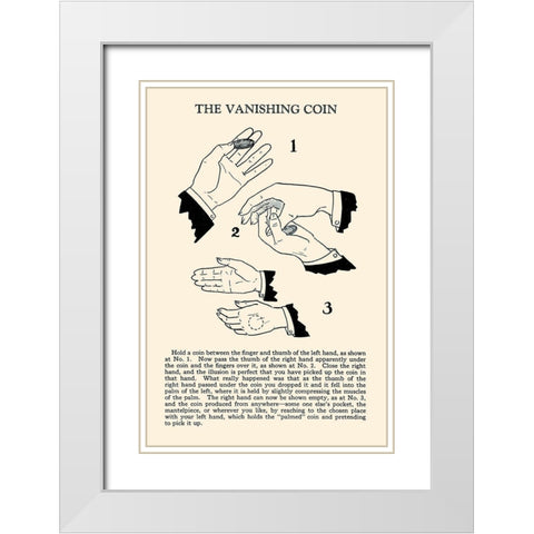 The Vanishing Coin White Modern Wood Framed Art Print with Double Matting by Retromagic