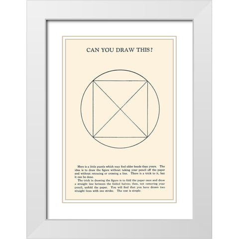 Can You Draw This? White Modern Wood Framed Art Print with Double Matting by Retromagic