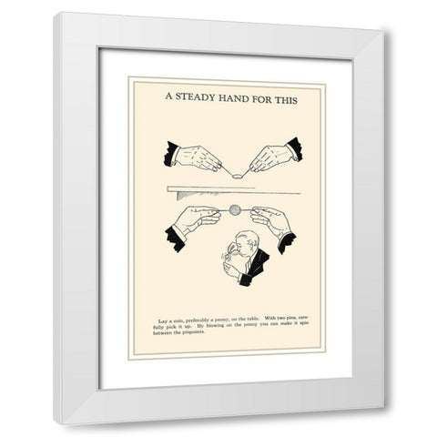 A Steady Hand for This White Modern Wood Framed Art Print with Double Matting by Retromagic