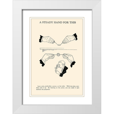 A Steady Hand for This White Modern Wood Framed Art Print with Double Matting by Retromagic