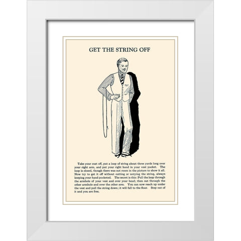 Get the String Off White Modern Wood Framed Art Print with Double Matting by Retromagic
