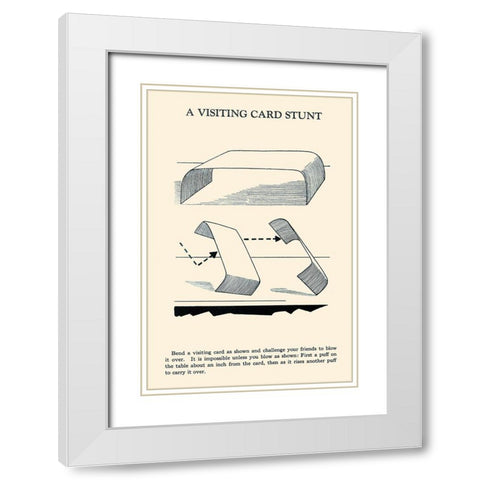 A Visiting Card Stunt White Modern Wood Framed Art Print with Double Matting by Retromagic