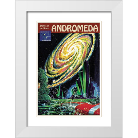 Retrosci-fi: Stories of the Stars... Andromeda White Modern Wood Framed Art Print with Double Matting by Paul, Frank R.