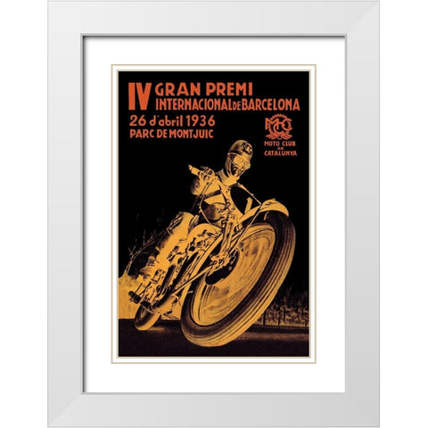 4th International Barcelona Grand Prix White Modern Wood Framed Art Print with Double Matting by Unknown