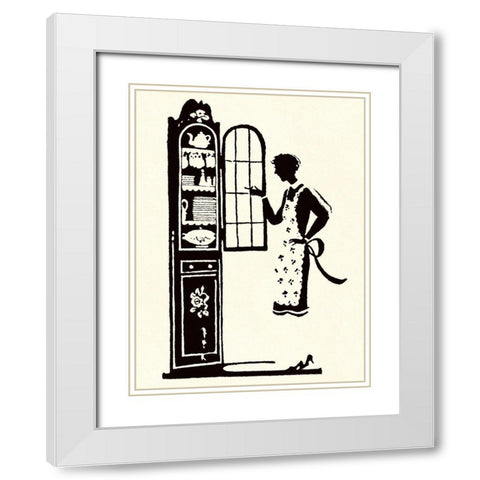 At the Vitrine White Modern Wood Framed Art Print with Double Matting by Parrish, Maxfield