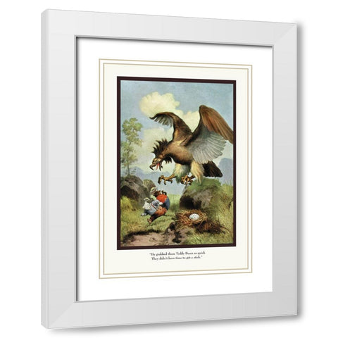 Teddy Roosevelts Bears: Grabbed White Modern Wood Framed Art Print with Double Matting by Culver, R.K.