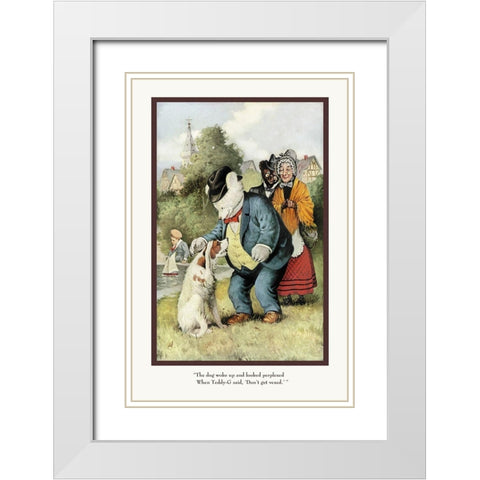 Teddy Roosevelts Bears: Dont Get Vexed White Modern Wood Framed Art Print with Double Matting by Culver, R.K.