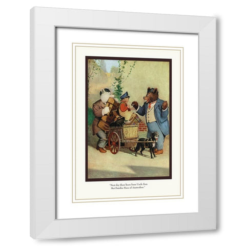 Teddy Roosevelts Bears: Dutchie Hans White Modern Wood Framed Art Print with Double Matting by Culver, R.K.