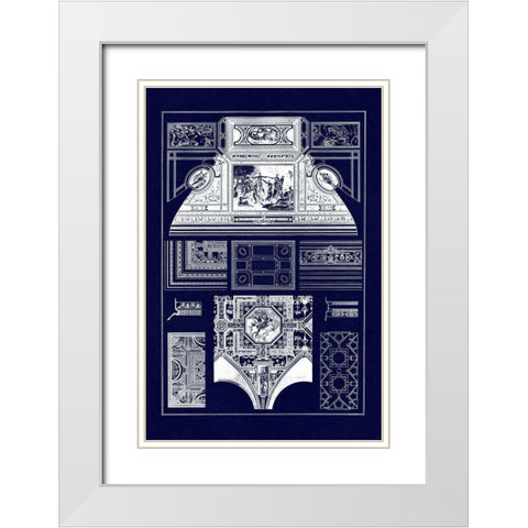 Cloister Vaults and Coved Ceilings (Blueprint) White Modern Wood Framed Art Print with Double Matting by Buhlmann, J.