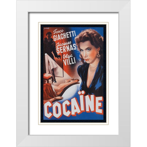 Vintage Vices: Cocaine White Modern Wood Framed Art Print with Double Matting by Vintage Vices