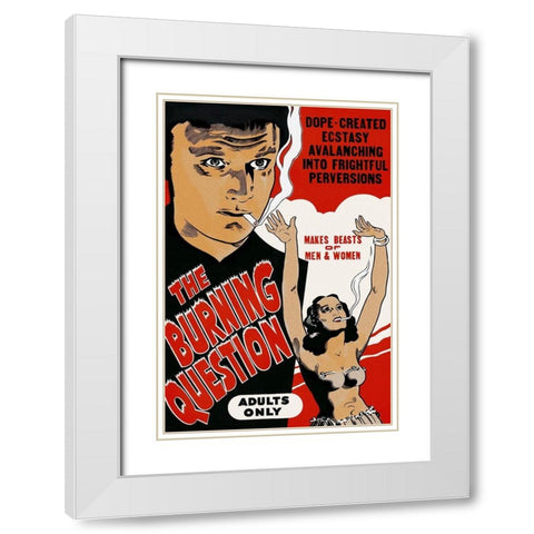 Vintage Vices: Bruning Question White Modern Wood Framed Art Print with Double Matting by Vintage Vices