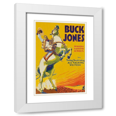 Vintage Westerns: Pierre of the Plains White Modern Wood Framed Art Print with Double Matting by Unknown