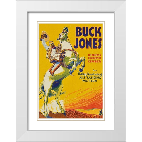 Vintage Westerns: Pierre of the Plains White Modern Wood Framed Art Print with Double Matting by Unknown