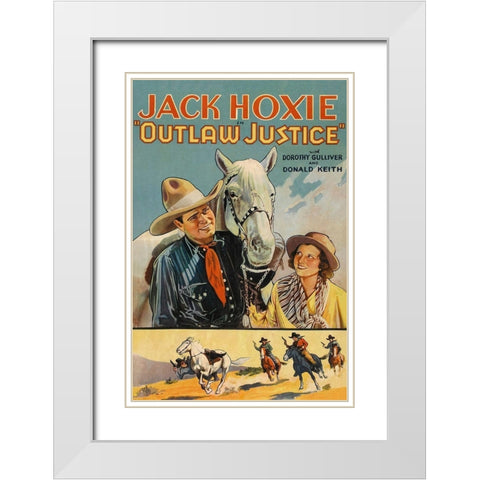Vintage Westerns: Range Fighter - Pit of Despair White Modern Wood Framed Art Print with Double Matting by Unknown