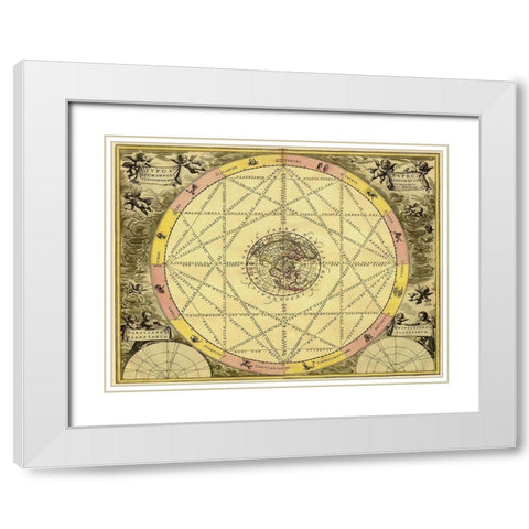 Maps of the Heavens: Typhus Aspec White Modern Wood Framed Art Print with Double Matting by Cellarius, Andreas