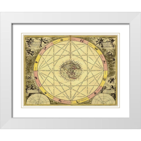 Maps of the Heavens: Typhus Aspec White Modern Wood Framed Art Print with Double Matting by Cellarius, Andreas
