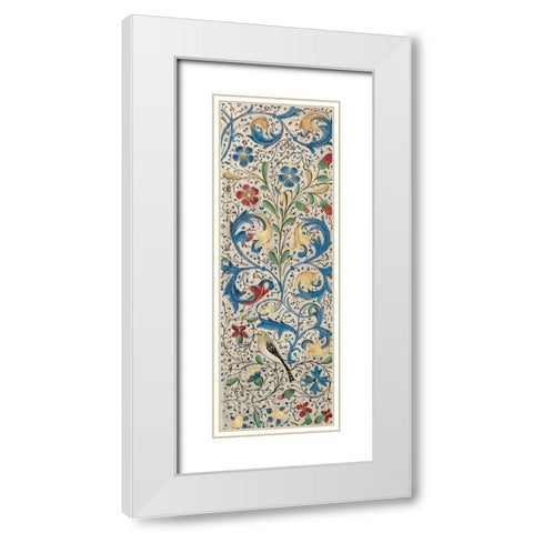 Border Detail - Vertical Panel - Adam and Eve Eating the Forbidden Fruit White Modern Wood Framed Art Print with Double Matting by Vrelant, Wilem