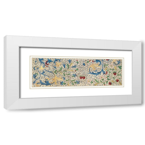 Border Detail - Horizonal Panel - Adam and Eve Eating the Forbidden Fruit White Modern Wood Framed Art Print with Double Matting by Vrelant, Wilem