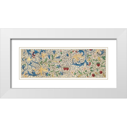 Border Detail - Horizonal Panel - Adam and Eve Eating the Forbidden Fruit White Modern Wood Framed Art Print with Double Matting by Vrelant, Wilem