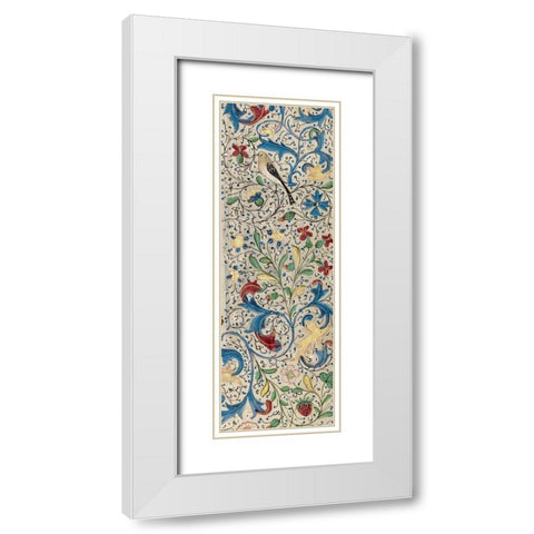 Border Detail - Vertical Panel - Adam and Eve Eating the Forbidden Fruit White Modern Wood Framed Art Print with Double Matting by Vrelant, Wilem