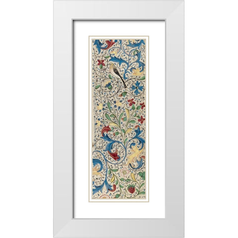 Border Detail - Vertical Panel - Adam and Eve Eating the Forbidden Fruit White Modern Wood Framed Art Print with Double Matting by Vrelant, Wilem