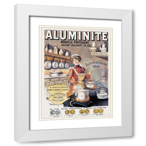 Cooks: Aluminite White Modern Wood Framed Art Print with Double Matting by Tamagno, Francisco