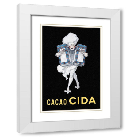 Cooks: Cacao Cida White Modern Wood Framed Art Print with Double Matting by Advertisement