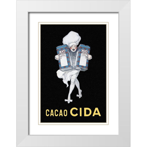 Cooks: Cacao Cida White Modern Wood Framed Art Print with Double Matting by Advertisement