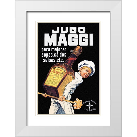 Cooks: Jugo Maggi White Modern Wood Framed Art Print with Double Matting by Advertisement