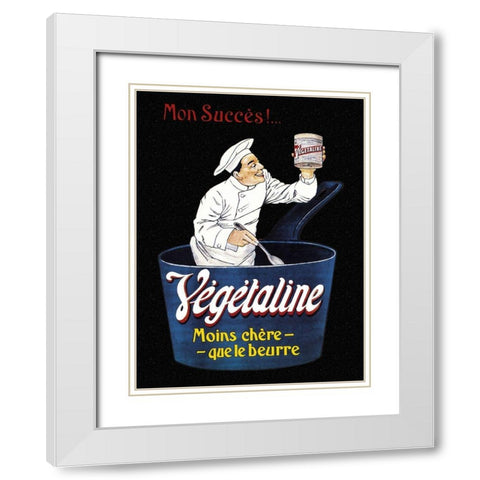 Cooks: Vegetaline White Modern Wood Framed Art Print with Double Matting by Advertisement