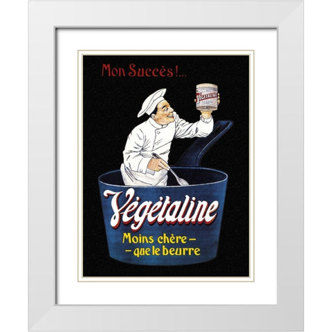Cooks: Vegetaline White Modern Wood Framed Art Print with Double Matting by Advertisement