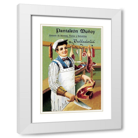 Cooks: Pantaleon Munoz White Modern Wood Framed Art Print with Double Matting by Advertisement
