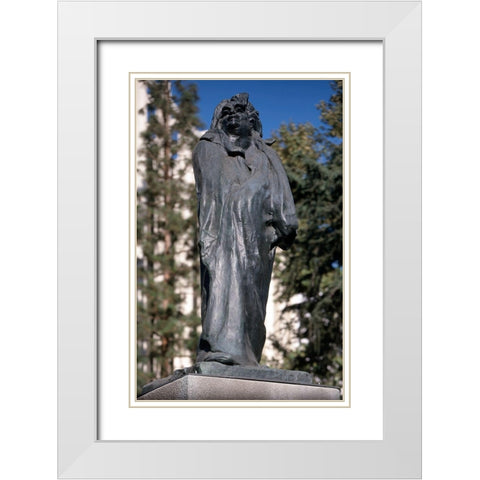 Monument to Honore de Balzac, 1897 White Modern Wood Framed Art Print with Double Matting by Rodin, Auguste